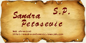 Sandra Petošević vizit kartica